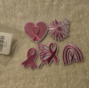 Breast Cancer Awareness 5 Piece Embroidered Patch Bundle NIP